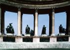 Heroe's square, Hos?k tere, statue complex, colonnades, famous landmark, Budapest