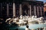 Trevi Fountain, Rome, Fontana di Trevi, Palazzo Poli, Palace, 1950s