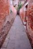 Path, Pathway, Alley, Alleyway, Red Brick Walls, Convergence, Converging Lines, Venice, CEIV01P15_17.0896