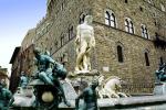 Fountain of Neptune in Florence, Italian: Fontana del Nettuno, Signoria square, Trident, CEIV02P12_02