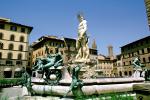 Fountain of Neptune in Florence, Italian: Fontana del Nettuno, Signoria square, Trident, CEIV02P12_09