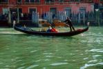Passengers on a Gondola, furcula, gondolier, Venice, Waterway, Canal, CEIV03P02_01.2593