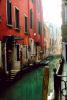 Waterway and Red Homes in Venice