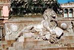 Lion on the stepped pedestal, monument to Victor Emmanuel II