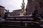 Fountain of Neptune in Florence, Italian: Fontana del Nettuno, Signoria square, Trident, Horses, CEIV03P13_03