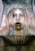 Rome, statue, statuary, Fountain, water, aquatics, face, spooky, scary, fear, mouth, CEIV05P02_14