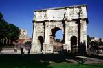 Archway outside Colleseum, Rome, landmark, CEIV06P03_02
