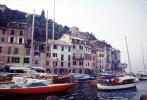 Portofino, harbor, fishing village, building, shore, Genoa, Italian Riviera, CEIV07P03_12