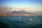 Harbor, cityscape, shoreline, coastline, coastal, Ships, boats, Mount Vesuvius, volcano, Naples Italy, Mediterranean Sea