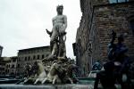 Fountain of Neptune in Florence, Italian: Fontana del Nettuno, Signoria square, Trident, Horses, CEIV07P11_10