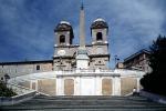 Church of the Santissima Trinita dei Monti, Obelisk, Spanish Steps, famous landmark monuments, building, CEIV08P04_04