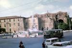 Esedra Fountain, Water, aquatics, Cars, roundabout, building, 1960s, May 1966