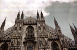 Spires, statues, Milan Cathedral, (Italian: Duomo di Milano), 1950s, CEIV10P15_15