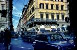 Cars, buildings, Traffic-Jam, Busy, Rome, 1950s