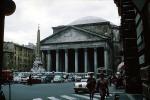 Pantheon, Obelisk, Water Fountain, aquatics, Parking, Cars, Crosswalk, 1950s, CEIV11P14_14