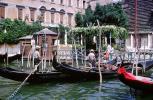 Docked Gondolas, Waterway, Canal