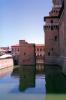 Building, Moat, Castle, water, Ferarra