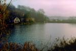 A Bucolic and Mysty Scene, Lake, Houses in Fog, CELV01P04_05