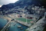 Soccer Stadium, Harbor, Port of Fontvieille, Mediterranean Sea, 1950s, CEMV01P01_01