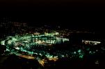 Harbor, Twin Lighthouses Harbor Entrance, night, nighttime, skyline, boats, shore, coast, coastline, Monaco, CEMV01P01_11