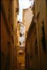 narrow street, alley, buildings, lamp, CEMV01P02_12