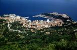 Monaco, square Harbor, Twin Lighthouses, buildings, cityscape, Mediterranean Sea, CEMV01P05_01