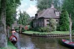 Home, Water, Waterway, Canal, Boats, House, Bucolic, 1950s, CENV01P12_17