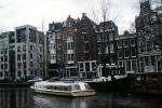 Waterway, Canal, Tourist Boat, Sightseeing, Homes, House, Amsterdam, tourboat