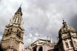 Church, Cathedral, building, tower, Primate Cathedral of Saint Mary of Toledo, (Spanish: Catedral Primada Santa Maria de Toledo), Roman Catholic Church, landmark, hill, cityscape, CEOV01P01_13