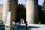 Avila, Turret, Tower, castle, palace, building, donkey, CEOV02P09_01