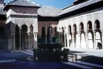 Water Fountain, Alhambra, Granada, Andalusia, Spain, 1950s, CEOV03P07_04
