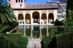 Home, House, Reflection, Pond, Gardens, Alhambra, Granada, Andalusia, Spain
