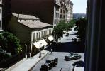 Cars, automobile, street, buildings, 1950s