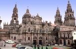 Cathedral of Santiago de Compostela, landmark, building, cars, CEOV03P09_04