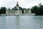 Monument to King Alfonso XII, Water Fountain, equestrian statue, monument, lake, pond