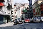 Cars, street, buildings, Mercedes Benz, minicar, Lisbon, 1960s, CEPV02P04_06