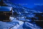 Homes, Snow, Cold, Houses, Buildings, Wengen, Switzerland, 1950s, CESV01P04_09.1671