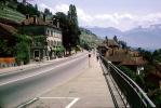Road, Building, Street, eastern Lausanne, Switzerland, 1950s