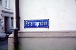 Petersgraben, Street sign, Basel, Switzerland, 1950s, CESV01P10_08