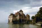 Chillon castle, Lake Geneva, Switzerland, 1950s, CESV01P13_07.1671