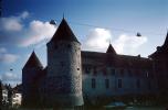 Turret, Castle, Switzerland, Tower, 1950s, CESV01P15_12