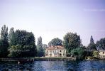 Lake, buildings, shoreline, mansion, homes, houses, Switzerland, CESV02P05_14