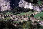 Homes, houses, valley, village, Lauterbrunnen, Switzerland, CESV02P05_18