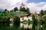 Palace, Castle, Homes, Houses, Lake, Swan, WŸrttemberg, Switzerland