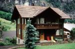 houme, house, single family dwelling unit, balcony, tree, Switzerland, CESV03P02_19