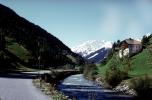 Village, Road, Mountains, River, Constantine, Switzerland