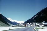 Village, Road, Mountains, buildings, Constantine, Switzerland, CESV03P08_02