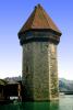 Wasserturm, Water Tower, Lucerne Kapellbruecke, Kapellbr?cke, Luzern, Switzerland, 1950s