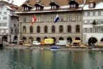 Cars, van, waterfront, hotel building, trucks, boat, harbor, Lakefront, Switzerland, CESV03P12_16