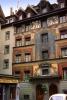 Hotel Des Balances, Hotel Waage, building, cars, people, wall paintings, Lucerne, Switzerland, CESV03P15_11